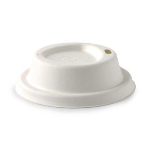 80mm Small White Plant Fibre BioCup Lid