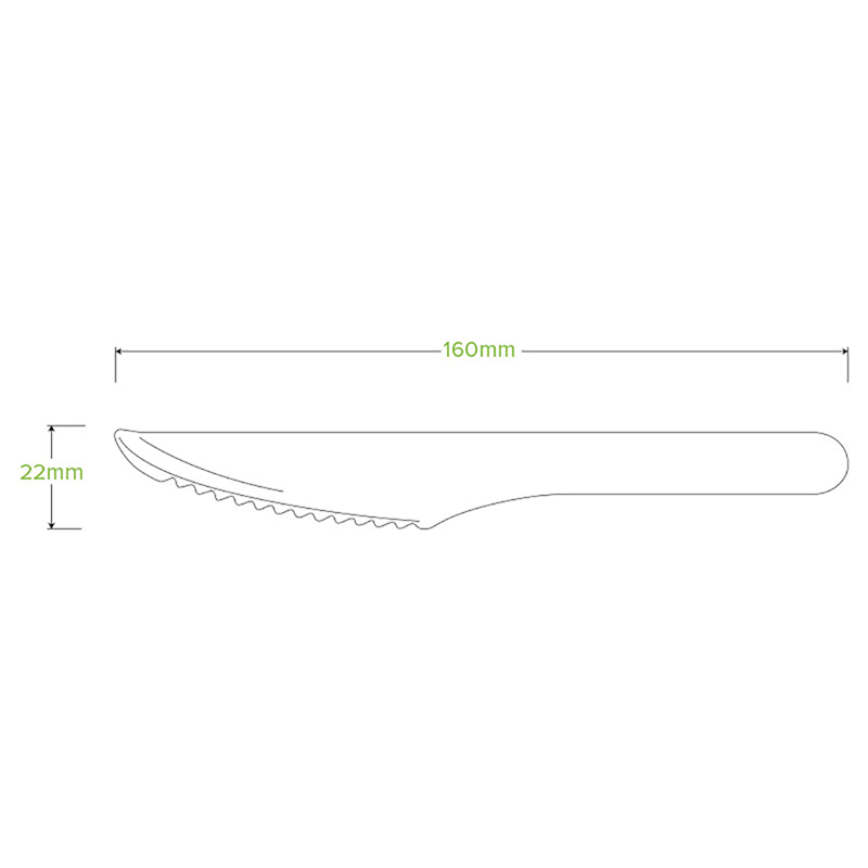 16cm Unbranded Wood Knife - Bulk Pack - Image 2